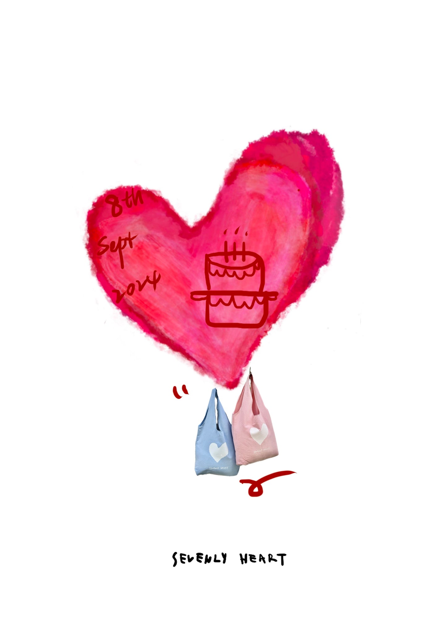 Sevenly Heart BIG Heart Bag