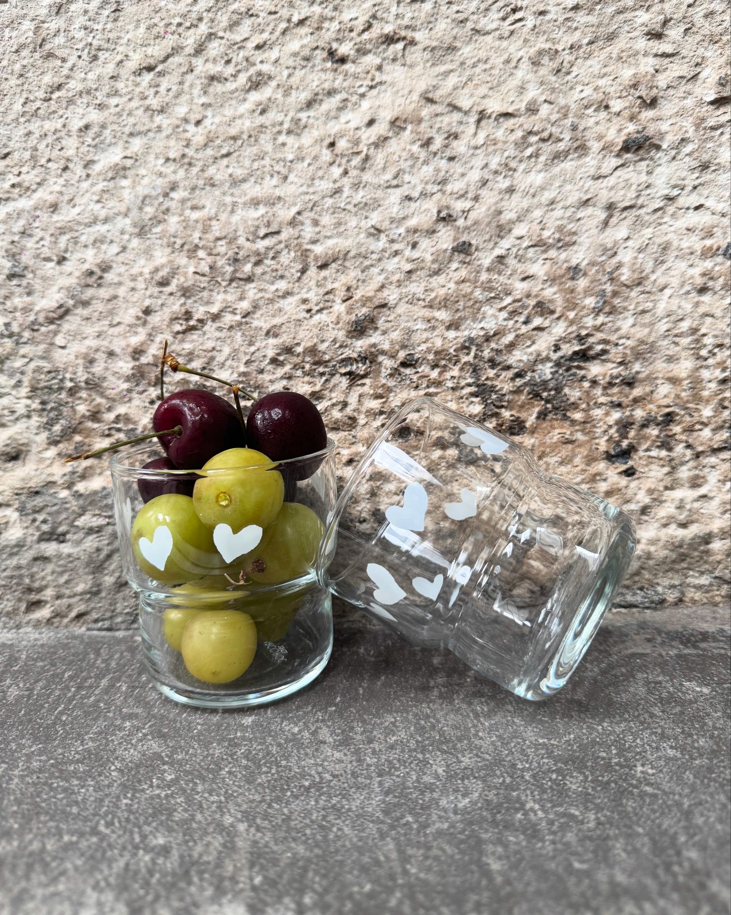 Seven-Heart glass water cup
