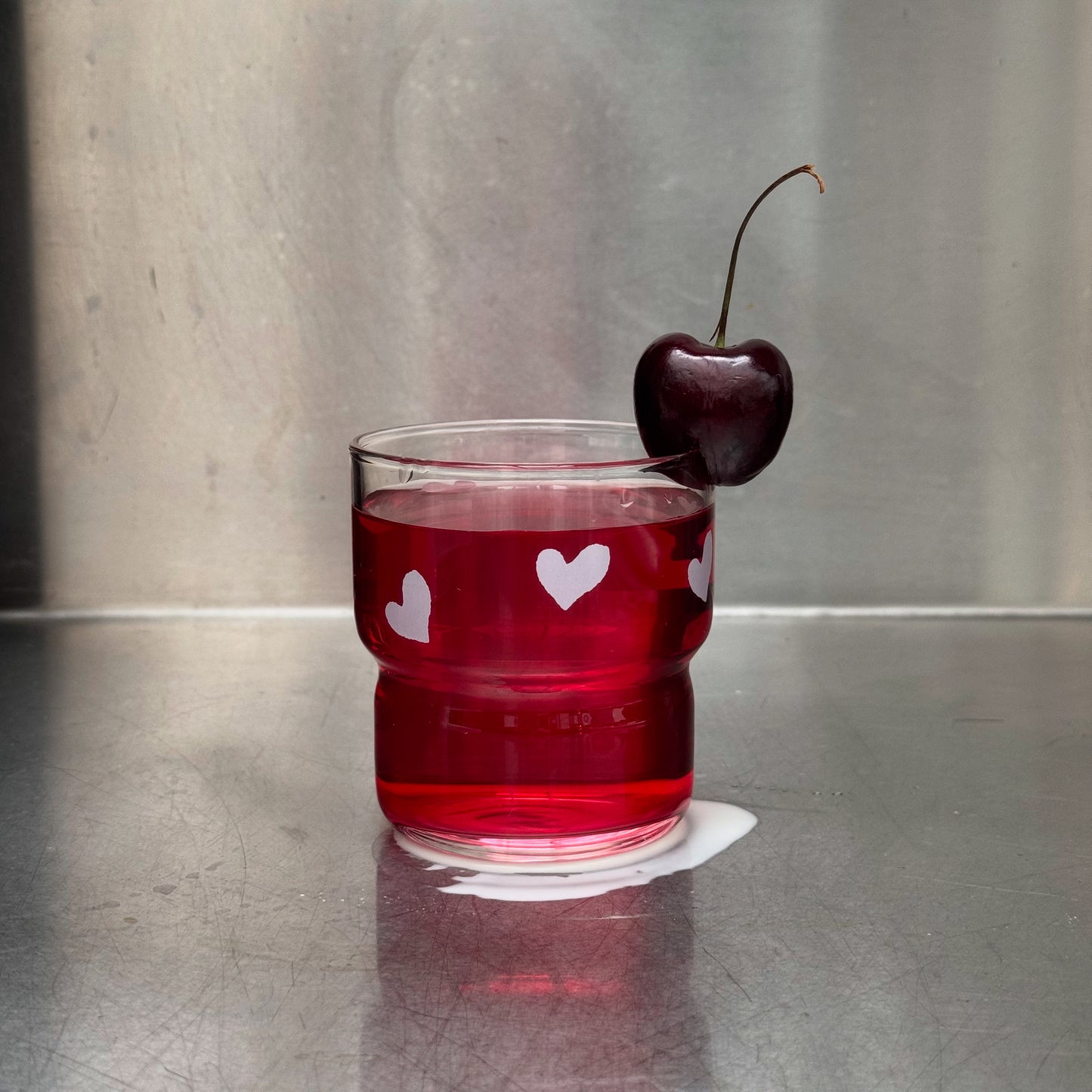 Seven-Heart glass water cup