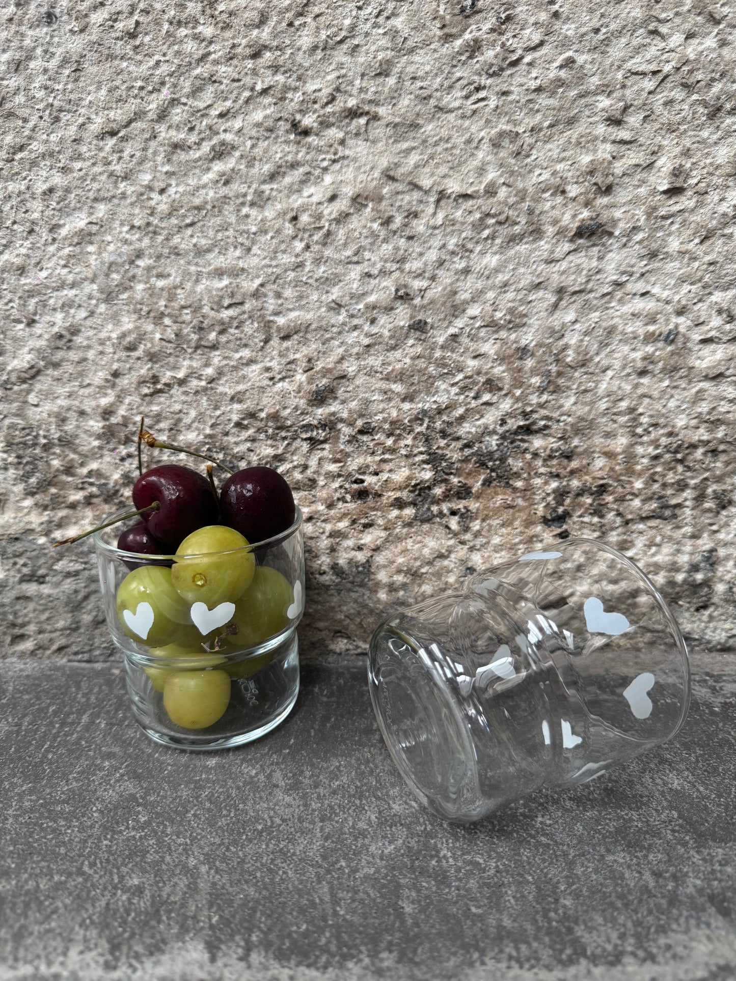 Seven-Heart glass water cup