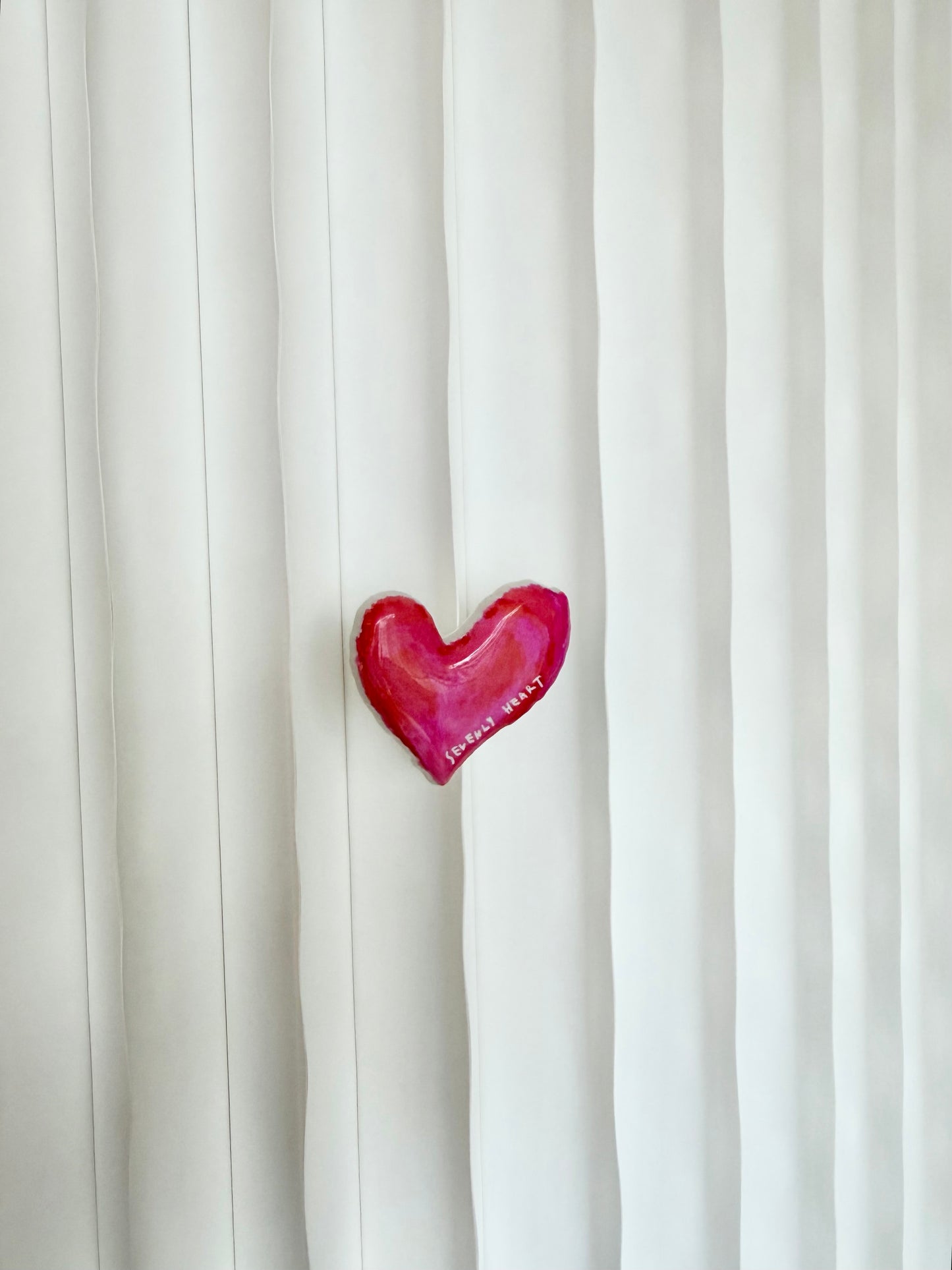 "Sevently Heart" Resin Heart Magnets
